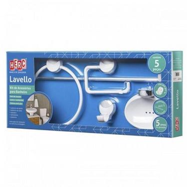 Imagem de Acessorio Wc Herc Lavello Kit Com 5 Pecas Branco/Cromado