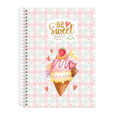 Imagem de Caderno Feminino Colegial Capa Dura 15 Matérias Doçura Be Sweet