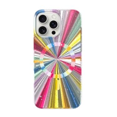 Imagem de LONLI Hue - Capa para iPhone 16 Pro Max - Capa de telefone portal cósmico - [Compatível com Magsafe] - Capa à prova de choque bonita, única e estética - [Amortecedor absorvente de choque de 360°]