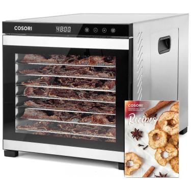 Imagem de Desidratador de Alimentos com 10 Bandejas e Controle Digital, Aço Inoxidável 1000W, 110v, COSORI, Prateado