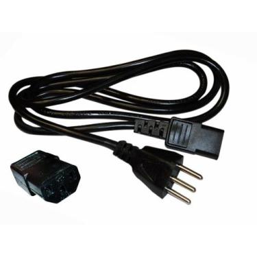 Imagem de cabo de força para informatica daneva 1,5m cor preta