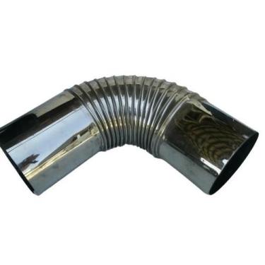 Imagem de CURVA SANFONADA PARA CHAMINÉ 90º 120MM INOX - ZORZINCO