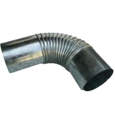 Imagem de CURVA SANFONADA PARA CHAMINÉ 90º 115MM GALVANIZADA - ZORZINCO