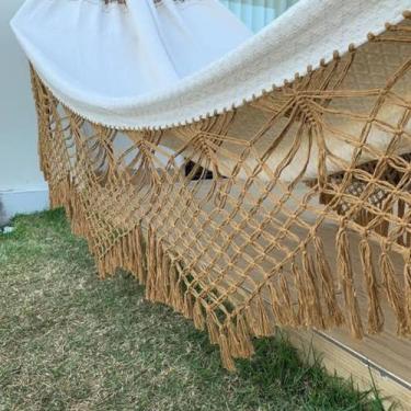 Imagem de rede de descanso e dormir casal reforçada 100 algodao luxo - redespoti