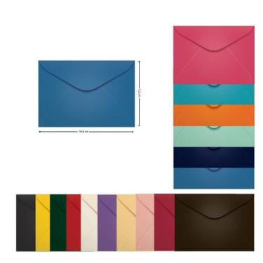 Imagem de Envelope Pequeno Corlorido 72x108 Visita 100 Unidades Scrity, Grécia