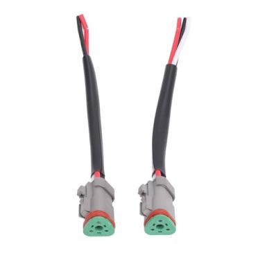 Imagem de 1 par de 3 Pinos Conectores Dt Impermeabilizando a Fiação do Conector Elétrico Automotivo para Caminhões de Carro Luzes de Trabalho Lideradas (Plugue masculino)