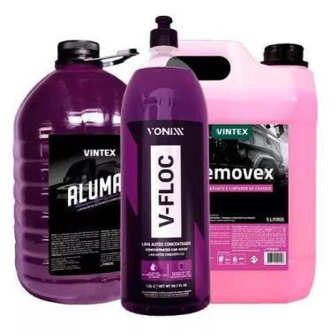Imagem de Kit shampoo desengraxante alumax removex 5l v-floc vonixx 5l - marca, 