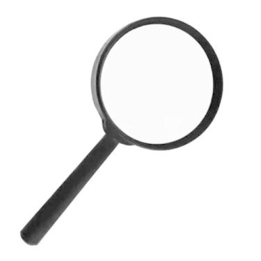 Imagem de Lupa de Mão para Leitura Lente com 90mm de Diâmetro Cabo Amplificador Grande