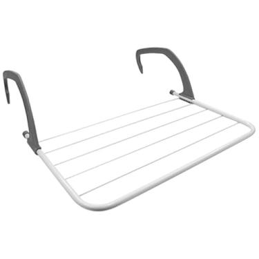 Imagem de Varal Janela Portátil Dobrável Ajustável Multiuso Varanda Parede Roupa Apartamento