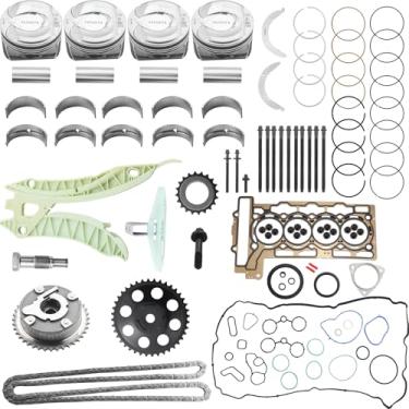 Imagem de Kit de reconstrução de motor com pistões e anéis/kit de corrente de temporização/engrenagem VVT para BMW Mini Cooper N14B16 1.6L