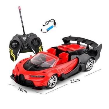 Imagem de Brinquedo Carrinho Bugatti Controle Remoto Recarregável  Acende Farol.