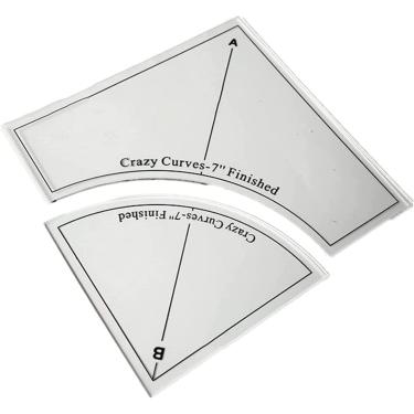 Imagem de Conjunto de modelos de colcha de curva rápida, modelo de régua de acolchoamento de retalhos artesanais DIY, conjunto de modelos de colcha de acrílico, suprimentos de acolchoamento, transpare