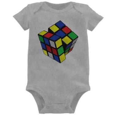 Imagem de Body Bebê Cubo Mágico - Foca na Moda, Cinza, GG