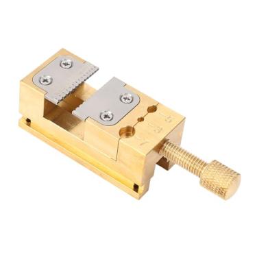 Imagem de Ferramenta de reparo de relógios, braçadeira de bancada de latão, mini braçadeira de bancada, torno de mesa para reparo de relógios, abertura placa de fixação de 0,2-0,9 mm