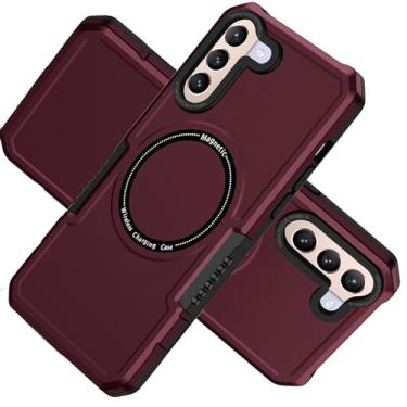Imagem de LEMAXELERS Capa magnética para Galaxy S21 FE [à prova de choque militar], compatível com MagSafe e carregamento sem fio, ultrafina, à prova de choque, antiarranhões, capa para celular para Samsung