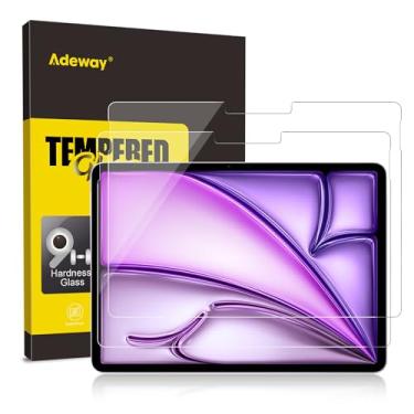 Imagem de Adeway 2 Pack Protetor de Tela para iPad Air 13" (7ª 2025 M3 & 6ª 2024 M2) e iPad Pro 13" (7ª 2024 M4), Vidro Temperado, Compatível com Apple Pencil e Face ID, Instalação Fácil, Anti-Risco