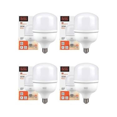 Imagem de KIT 4 UNIDADES - BLACK & DECKER LÂMPADA LED ALTA POTENCIA ECO T120 50W 6500K 100-240V