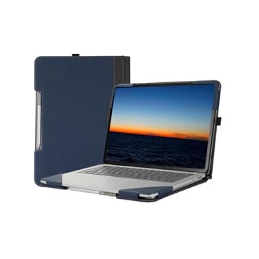 Imagem de Capa de laptop para Microsoft Surface Laptop Studio 1 e 2 de 14,4 polegadas bolsa removível para notebook Ultrabook PU (azul escuro)