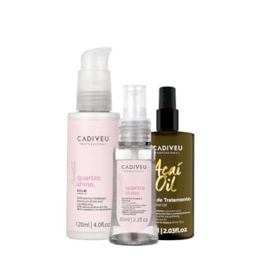 Imagem de Kit Cadiveu Professional Essentials Quartzo Shine Açaí Oil 60 Leave-in (3 produtos)