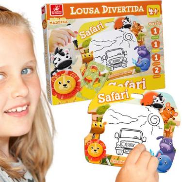 Imagem de Lousa Infantil Divertida Aprender Brincando Escrever Safari - Brincade