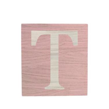 Imagem de Cubo Rosa Bebê Letra Branca Festa Chá de Bebê Decoração 8x8x8 Cm Mdf M