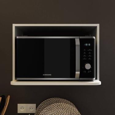 Imagem de Nicho Aéreo Multiuso 60cm em Mdfpara Microondas e Forno Elétrico Branco
