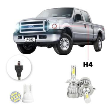 Imagem de Lampadas Led Ford F250 1999 A 2004 H4 20000lm - V10, Branco