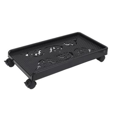 Imagem de Suporte de torre de computador, suporte de CPU móvel ventilado com 4 rodas giratórias de travamento, suporte de CPU sob a mesa, carrinho de chão para PC, suporte para computador