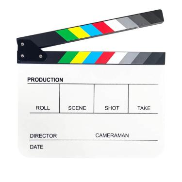 Imagem de Claquete Cinema Profissional Branca Colorida