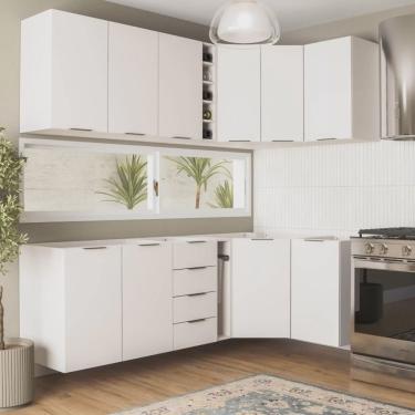 Imagem de Cozinha Modulada 8 Peças sem Tampo Ipanema Cabecasa Madeiramadeira Branco