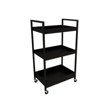 Imagem de Carrinho de Armazenamento Carrinho de rack de armazenamento, rack de armazenamento de salão de beleza, rack de flores de armazenamento, rack de armazenamento com rodas de arte de ferro Carrinho de Arm