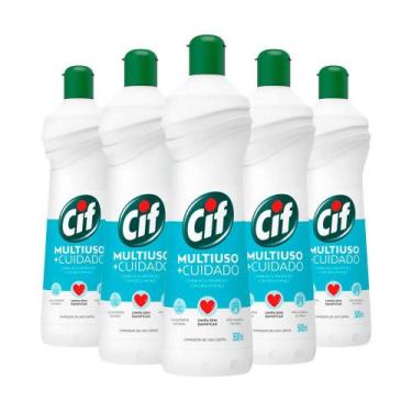 Imagem de Kit 5 Und Limpador Cif Multiuso +cuidado 500ml
