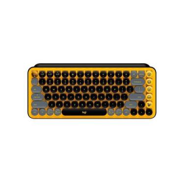 Imagem de Teclado sem fio Multi-dispositivo e Mecânico Logitech POP KEYS Amarelo