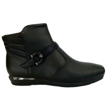 Imagem de Bota Piccadilly 147314 Feminino Preto cano baixo confortável