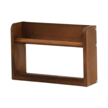Imagem de SiaBiced Livros de estante flutuante de madeira estante de estante de estante de estante de parede salva de livros resistentes Stand Stand Photo Frame para, Brown 25x12x20cm