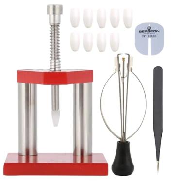 Imagem de Wyoutonon Removedor de relógio, relógio relojoeiro, tirador de mão, conjunto de removedor de êmbolo, ferramenta de remoção manual de relógio, extrator de pistão de mão, ferramentas de reparo de