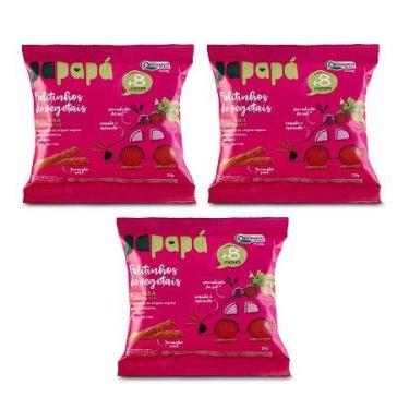 Imagem de Kit 3 Biscoito Infantil Papapá Orgânico Beterraba S/ Glúten