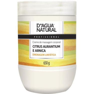 Imagem de Creme de massagem citrus aurantium e arnica 650g dágua natural - D'Águ
