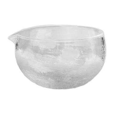 Imagem de DimyFew Tigela de vidro Matcha com bico de despejo, 400ml, chawan suave para mistura cerimonial para cozinha, escritório, Claro