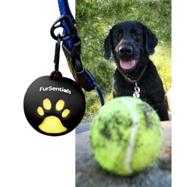Imagem de 3 bolas de tênis estridentes para cães + suporte de bola de silicone para coleira de cachorro - com clipe de fixação mosquetão - Bolas de brinquedo para cães com suporte para passear com as mãos