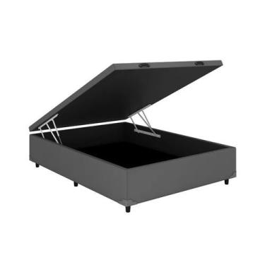 Imagem de Base Box Bau Casal em Linho cinza 1,38 x 1,88 reforçada - So1clique