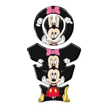 Imagem de Adesivo Protetor Tanque E Bocal Moto Honda Mickey Preto
