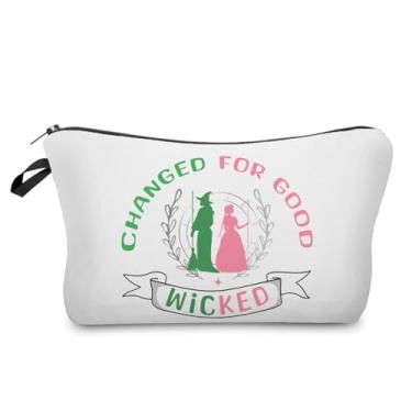 Imagem de Livel lhood Bolsa de maquiagem de bruxa e princesa fofa pequena bolsa organizadora com zíper Broadway musicais fãs bolsa cosmética presente de aniversário para mulheres amigas, hzz18078, P