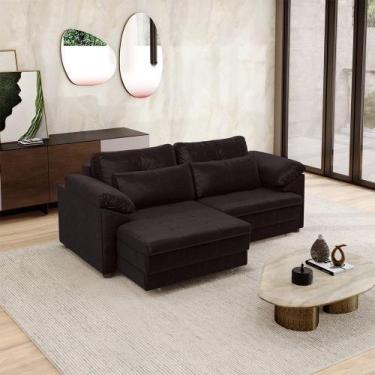 Imagem de Sofá Retrátil Elétrico Sala de Estar Nolan Bipartido 215cm Conforto Pr