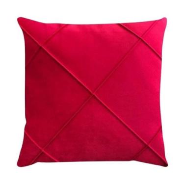 Imagem de Capa para Almofada Drapeada em Veludo Quadrada 60x60 com Enchimento Vá