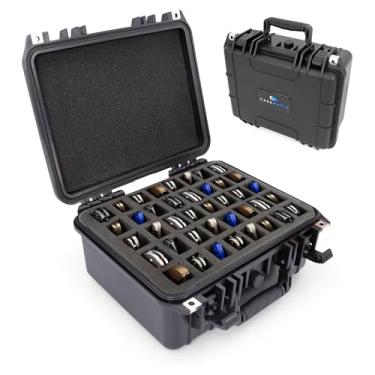 Imagem de CASEMATIX Estojo Para Faca Dobrável De 13" 40" - Suporte Bolso À Prova D'Água E Organizador Caixa Facas, Canivetes Suíços Muito Mais, Dobrados Em Até 5" Com Trava Segurança