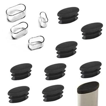 Imagem de HJYZY Tampas De Extremidade Cadeira Oval 15 Mm X 30 Mm, Plugues Tubo, Almofadas Silicone Para Móveis, Pernas Cadeira/Mesa/Protetor 50 Peças