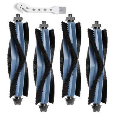 Imagem de Pacote com 4 rolos de escova Chrostion, acessórios de substituição para limpador robô Omni C20 Eufy, 1 escova de limpeza