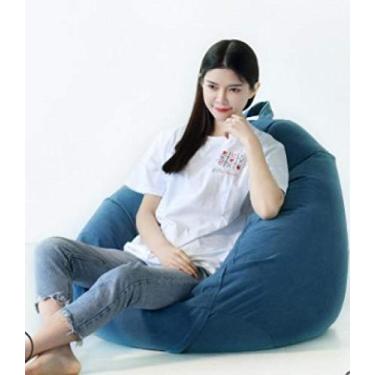 Imagem de QIROG Capa de sofá preguiçosa puff espreguiçadeira cadeira de sofá assento de sofá móveis de sala de estar sem enchimento saco de feijão sofá cama banquinho sofá puff tatami-número 5_S-70X80CM_CHINA