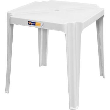 Imagem de Mesa Plástica Quadrada 70 X 7 - Solplast (Branco)